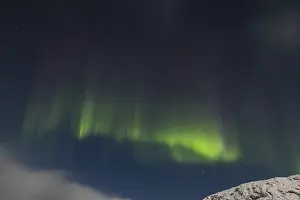 Aurora at Nappstraumen, Lofoten, Nordland, Norway