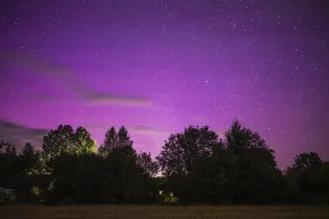 Aurora, Night sky, Minsk, Belarus