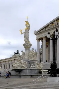 Austria, Vienna, Parliament, Parliament building on the Vienna Ringstrasse