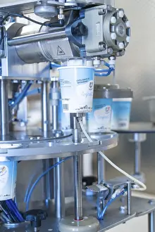 Automatic filling of yoghurt buckets in the factory