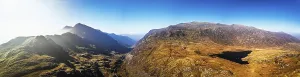 Autumn colours of Pen-y-Pass over Miner's Track