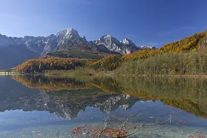 Autumn mood at lake Almsee, Gruenau