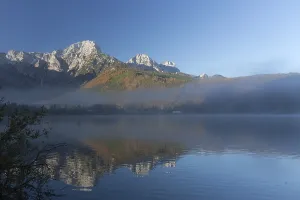 Autumn mood at lake Almsee, Gruenau