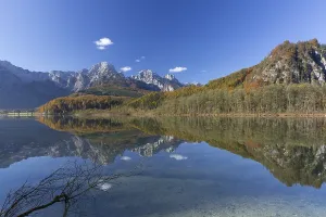 Autumn mood at lake Almsee, Gruenau