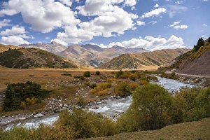 Autumn mountain landscape in the Karkyra Valley