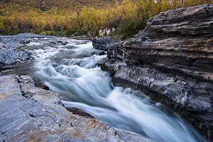 Autumnal Abisko canyon, Abiskojokk river
