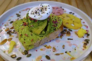 Avocado bread with egg, Breakfast