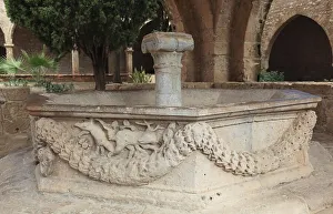 Ayia Napa, fountain house in the courtyard