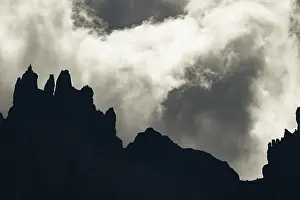 Backlit summit detail of Kalkkoegel
