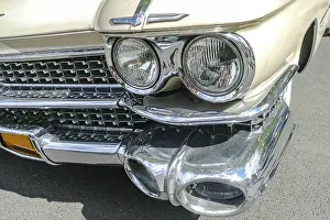 BAD NAUHEIM, Germany AUGUST 2017: Detail of a classic vintage car at an event