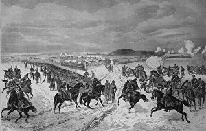 The Baden troops in combat in Montbeliard