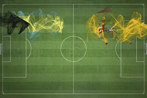 Bahamas vs Spain Soccer Match, national colors