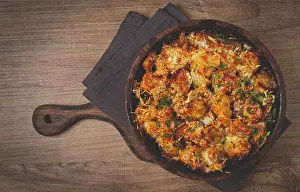 Baked fish with potatoes and cheese