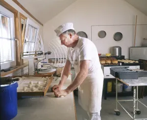 Baker baking, Germany, Europe