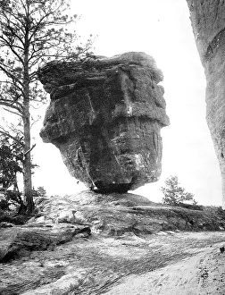 The Balancing Rock, an erratic boulder in the New England States
