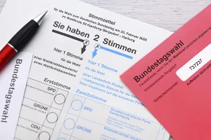 Ballot paper for the 2025 Bundestag election