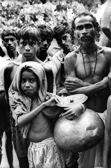 Bangladesh refugees on arrival at Tripura, 1971