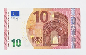 Category Mountain Landscapes Prints: Banknote, 10 euro, studio shot
