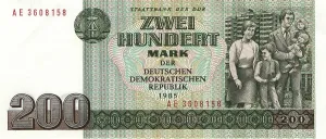 Banknote, 200 Mark, 1985, GDR, reproduction of a historical banknote