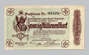 Banknote, Banknote, Inflation, 20 million marks
