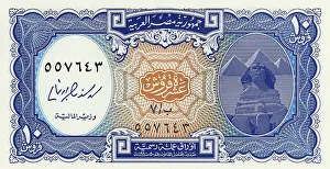 Banknote, Egypt, 10 piastres, image of the Sphinx