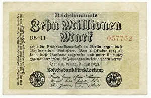 Front of a banknote, Reichsbank