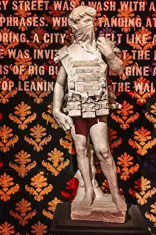 Banksy - Adaptation of Michelangelo's David sculpture as a suicide bomber
