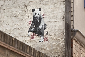 A Banksy graffiti in London, England