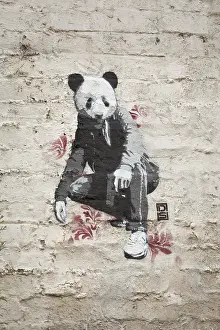 A Banksy graffiti in London, England