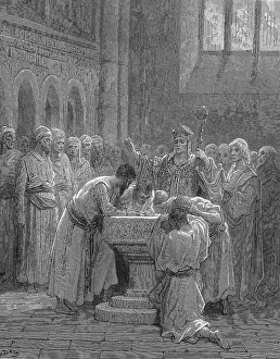 Baptism of the converted moors after the crusades