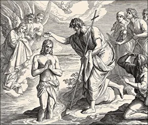 The baptism of Jesus by John the Baptist