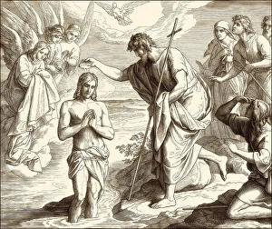 The baptism of Jesus by John the Baptist