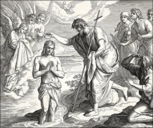The baptism of Jesus by John the Baptist