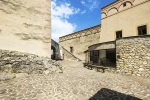 Barbara Palace and rotunda inside Trencin Castle