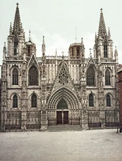Barcelona. Fachada de la Catedral