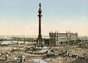Barcelona. Plaza de la Paz, Spain, c