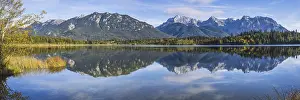 Category Mountain Landscapes Prints: Barmsee, behind it the Karwendel mountains