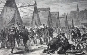 The barrack camp for the severely wounded soldiers in Sulz
