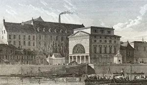 Barriere de Passy, Paris, antique steel engraved print