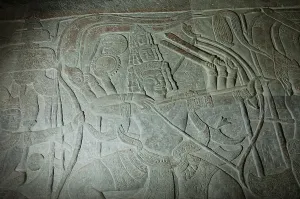 Category Buddhism Prints: Bas relief, Angkor Wat main temple, Cambodia, Asia