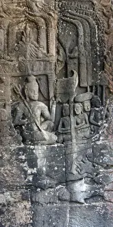 Bas relief, North gallery, Bayon Temple