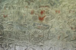 Bas-relief showing a battle scene