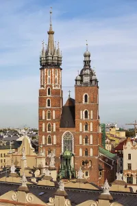 Basilica of Saint Mary in city of Krakow in Poland
