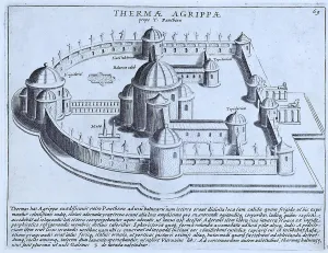The Baths of Agrippa. The Baths of Agrippa were the earliest great baths of Rome