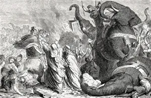 The Battle of Asculum, 279 BC between the Roman Republic ant the forces of king Pyrrhus of Epirus