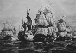 The battle of Brandenburg and Spanish ships off Cape St