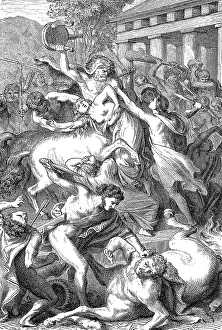 Battle of Centaurs and Lapiths, ancient Greek myth
