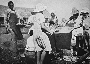 Battle feast on a German farm, German Southwest
