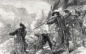 The Battle of Glen Shiel, West Highlands of Scotland