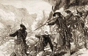 The Battle of Glen Shiel, West Highlands of Scotland